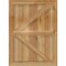 Ekena Millwork Framed Board-n-Batten Shutters w/Z-Bar, Rough Sawn Western Red Cedar, 21 1/2W x 36H, PR RBF06Z21X036RWR - alternate 5
